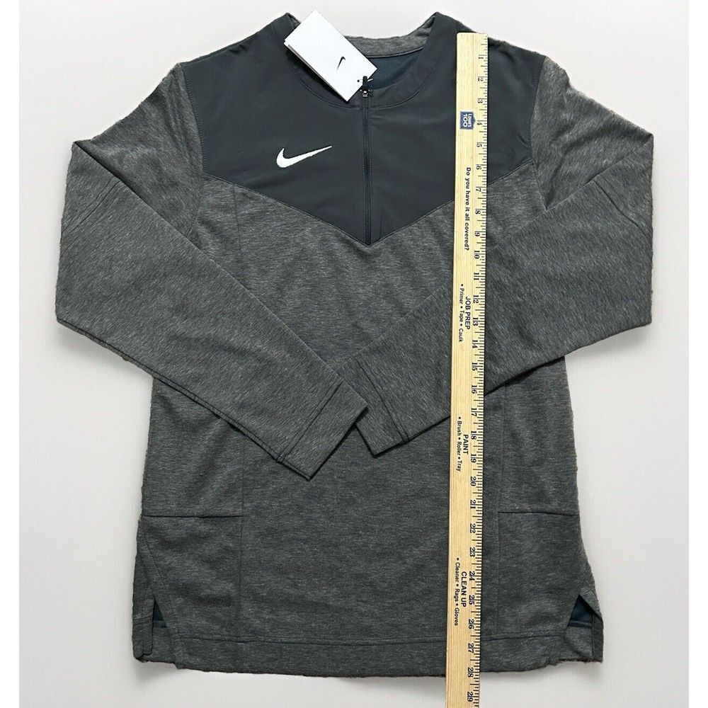 NIKE Dri-Fit 1/4 Zip Pullover Sweatshirt Stretch Football Top DJ5131-060 Men's S - Picture 3 of 4